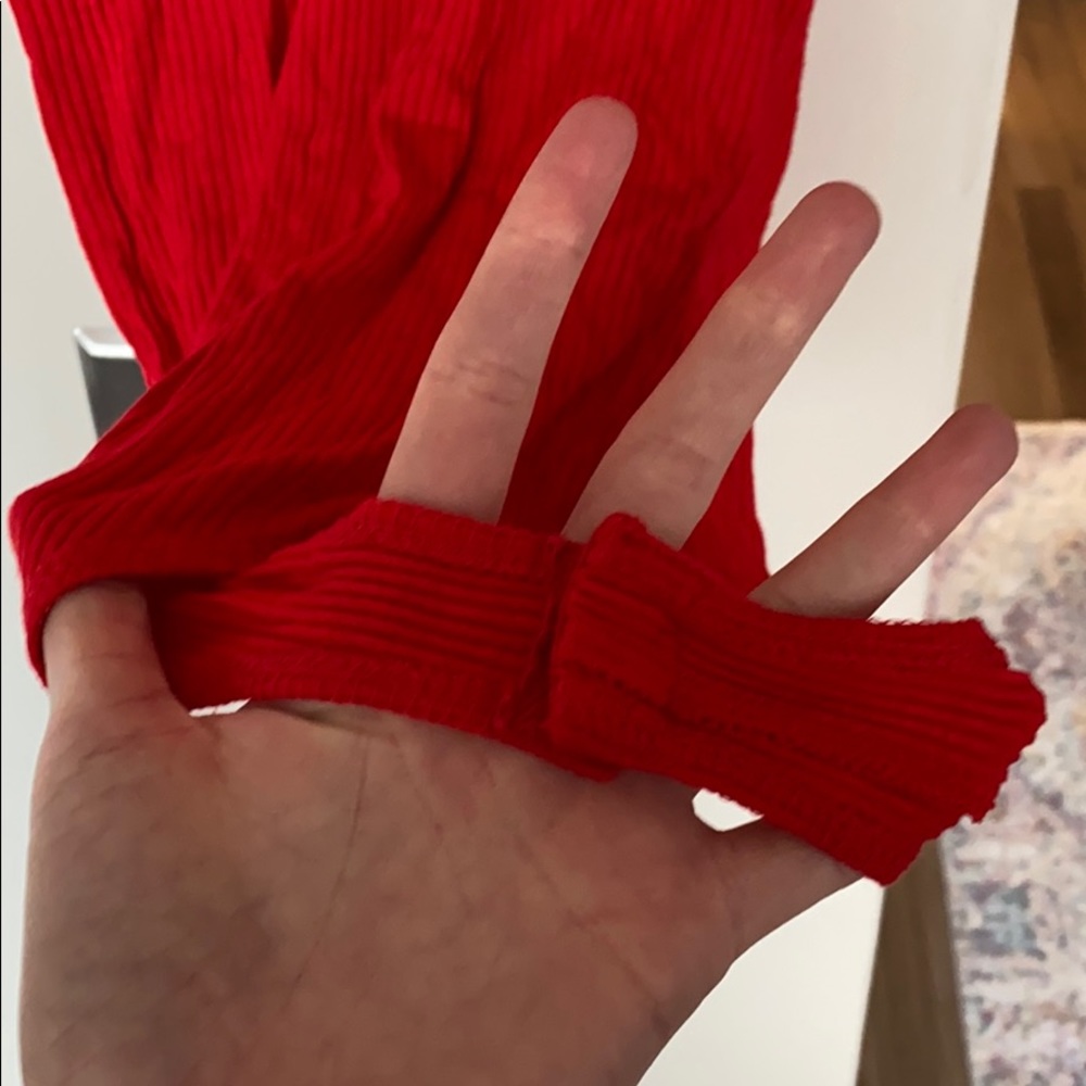 Red Detailed Bodysuit - Picture 5 of 7